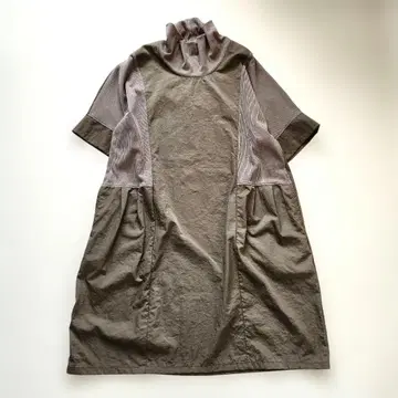 터틀넥 튜닉 원피스 오버 사이즈 레이어드 루즈핏 M