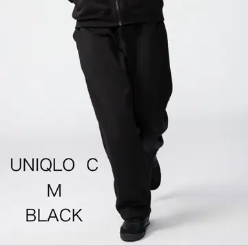 UNIQLO C 맨투맨 와이드 팬츠 블랙 M