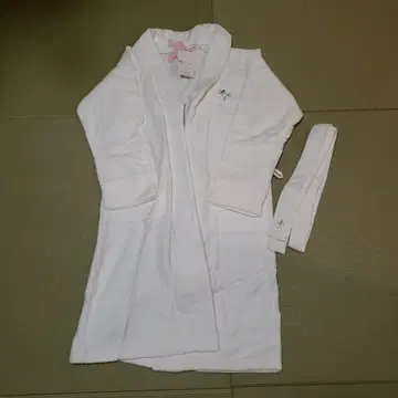 화이트 코튼 목욕 가운 L