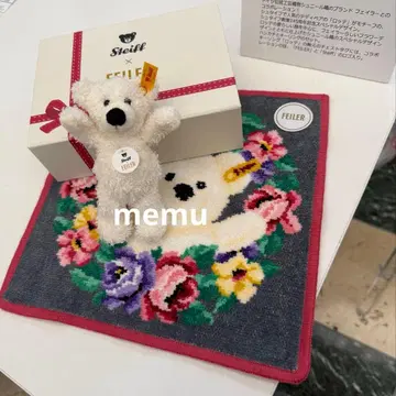 페이러 슈타이프 일본 니혼바시 미츠코시 한정판 테디베어 손수건 세트