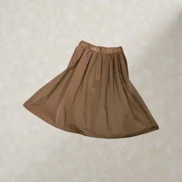 테치치 테라스 탄력 플레어 스커트 개더 M 브라운 성숙/러블리