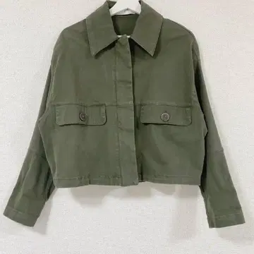 ZARA 자라 숏 기장 밀리터리 자켓 아우터 그린