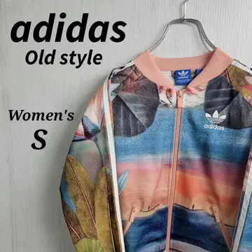 [레어] 아디다스 오리지널 여성용 트랙 자켓 S 꽃무늬 핑크