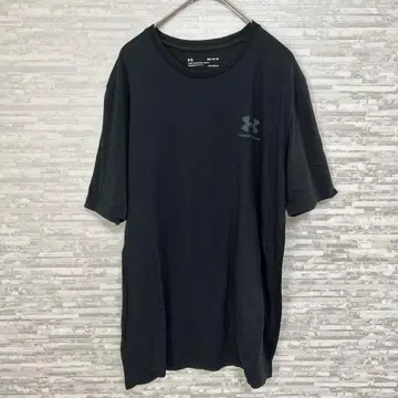 언더아머 로고T셔츠 블랙 MD 스포츠 언더웨어