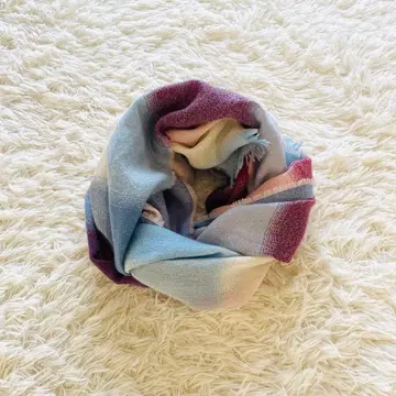 JOHNSTONS  캐시미어 100% 블록 체크 스톨