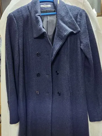 EMPIRE 다크 블루 더블 브레스트 코트