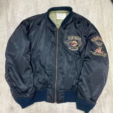 90s MA-1 air force black jaket vintage