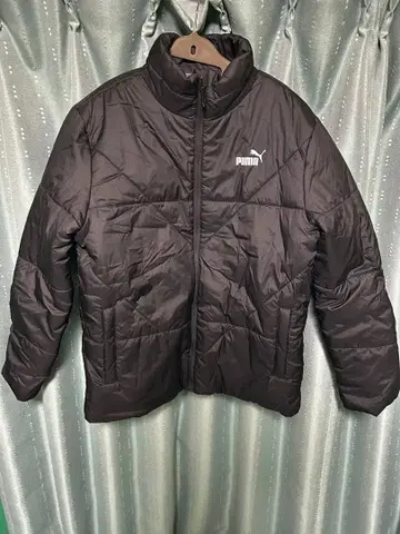 PUMA 블랙 충전솜 코트 ASIA 사이즈