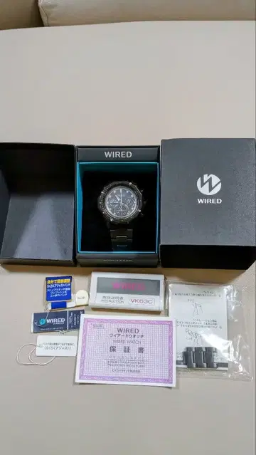 WIRED 와이어드 손목시계 VK63C 크로노그래프 쿼츠 남성용