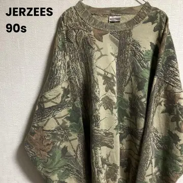 90s USA JERZEES 리얼트리 패턴 맨투맨 카모 무늬