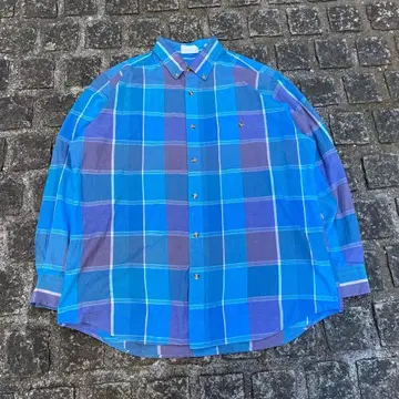 한 점 90s TRENT 버튼 다운 체크 셔츠 L