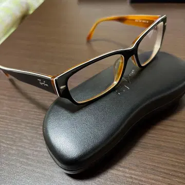 레이밴 블랙/브라운 안경 케이스 포함