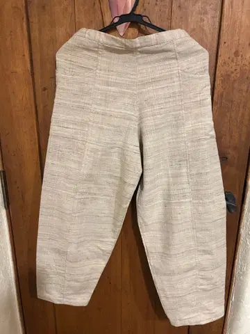 ANOKHI 로우 실크 베이지 와이드 팬츠 S 사이즈 새상품