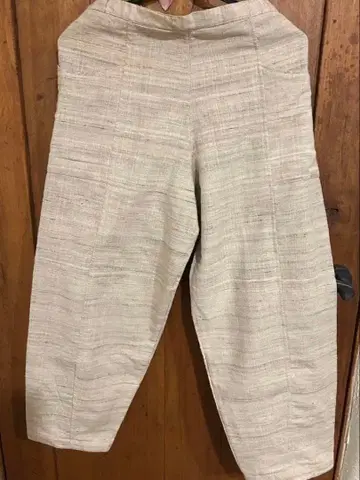 ANOKHI 로우 실크 베이지 와이드 팬츠 S 사이즈 새상품