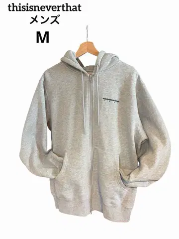 thisisneverthat 지퍼 후드티 그레이 M 속기모