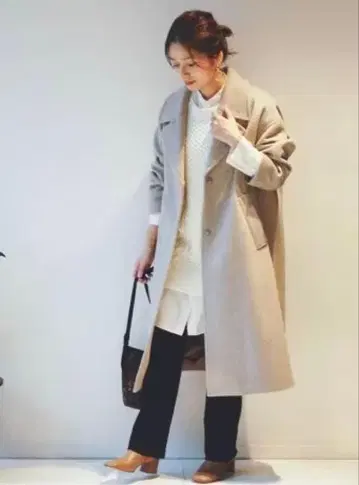 JOURNAL STANDARD 슈퍼140 비버 코쿤 코트