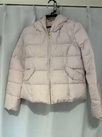 미슈마슈 후드 부착 다운 자켓 M 사이즈 옅은 핑크