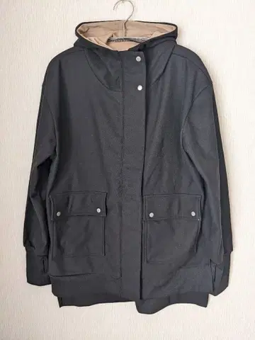 새상품 EBABRAWN 에바브라운 블랙 후드 방한 M