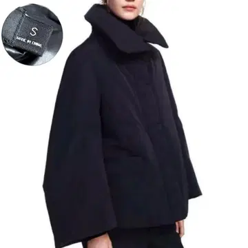 컨디션 최상 유니클로+J 하이브리드 다운 자켓 S 사이즈 블랙