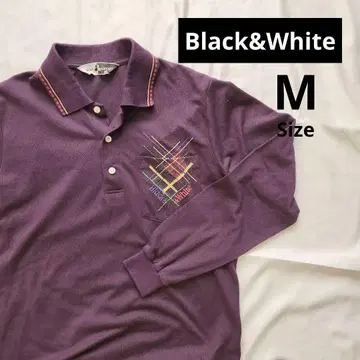 [ 골프웨어 ] BLACK&White/긴팔 피케 셔츠/퍼플