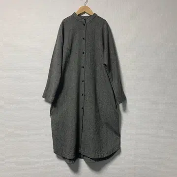 미착용 yuni(유니) 코트형 울 셔츠 원피스 트위드