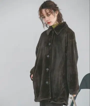 JEANASIS 퍼 스텐카라 코트