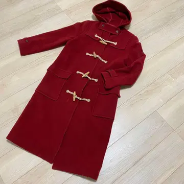 더플 코트 빨간색 프리 사이즈