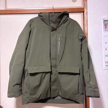 유니클로 하이브리드 다운 올리브 그린 XL