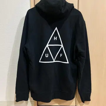 HUF 블랙 후드티 후드 부착