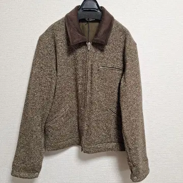 AURALEE HOMESPUN TWEED ZIP BLOUSON 3