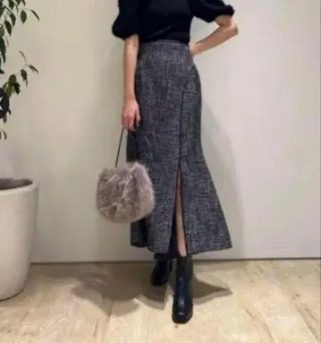 마이 스트라다 아지메 트위드 머메이드 스커트