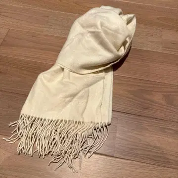 FURLA 프린지 머플러 크림 베이지 캐시미어