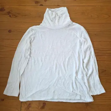 리제타 les basiques 코튼 린넨 터틀 티셔츠 화이트