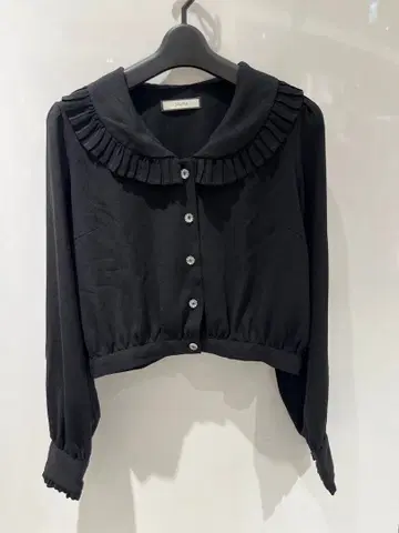 jouetie 프릴 장식 크롭 셔츠