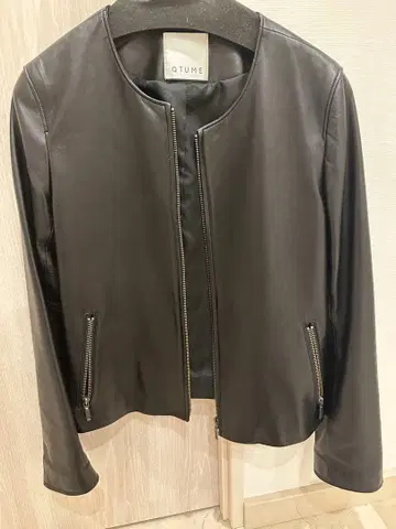 QTUME 가죽 자켓 사이즈 38 블랙