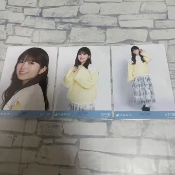 노기자카46 브로마이드 오가와 아야 3종 컴프 카라 부착 코디