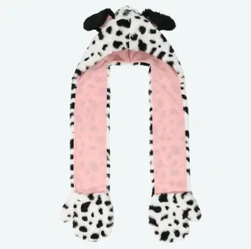 Disney 달마시안 패턴 후드 부착 스카프