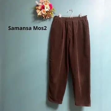 사만사 모스모스 가는 코듀로이 테이퍼드 팬츠 전체 밴딩