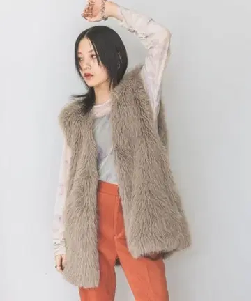 그레이 퍼 슬리브리스 베스트 후드 부착