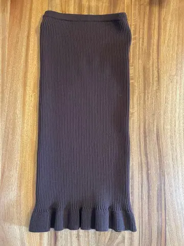 리브 니트 타이트 스커트