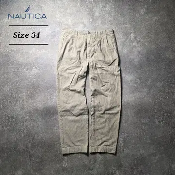 00s 노티카 2턱 코듀로이 팬츠 중간 골 화이트 계열 34 x 32