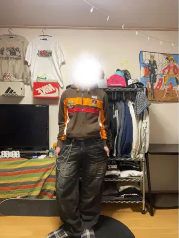 레어 JUDE BLOOM 90s 지퍼 후드티 y2k 스트릿 크롭 기장 L