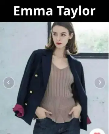 새상품급 에마 38 네이비 골드 버튼 더블 블레이저 자켓 네이비