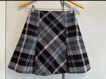 SNIDEL 로빙 체크 미니 스커트 사이즈 0 BLK