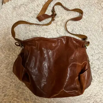 IL BISONTE 브라운 가죽 백