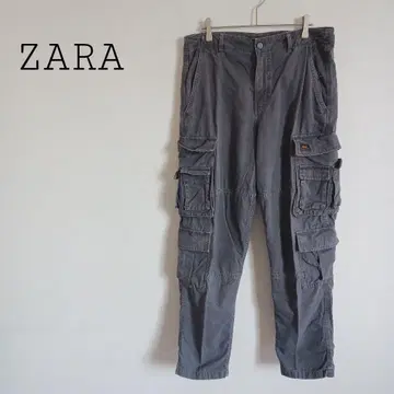 자라 ZARA 데님 느낌 카고 팬츠 그레이 계열 면 100% 캐주얼