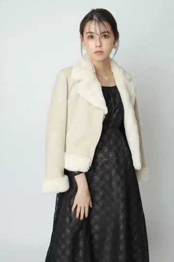 리랜드트루 인조 모피 라이더 자켓 Rirandture