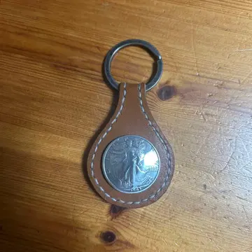 가죽 코인 부착 키링 1943년