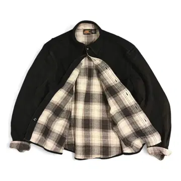 90s 옴브레 체크 SKECHERS 플란넬 셔츠 M 블랙