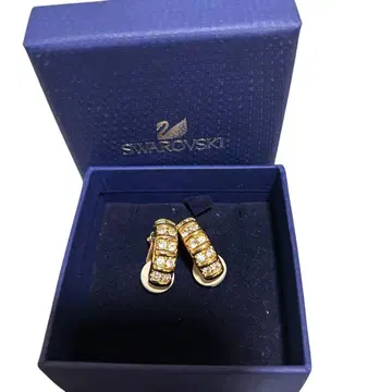스와로브스키 Swarovski 귀찌 박스 포함 골드 크리스탈